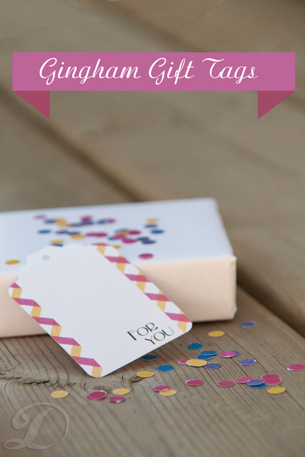 Gingham gift tags